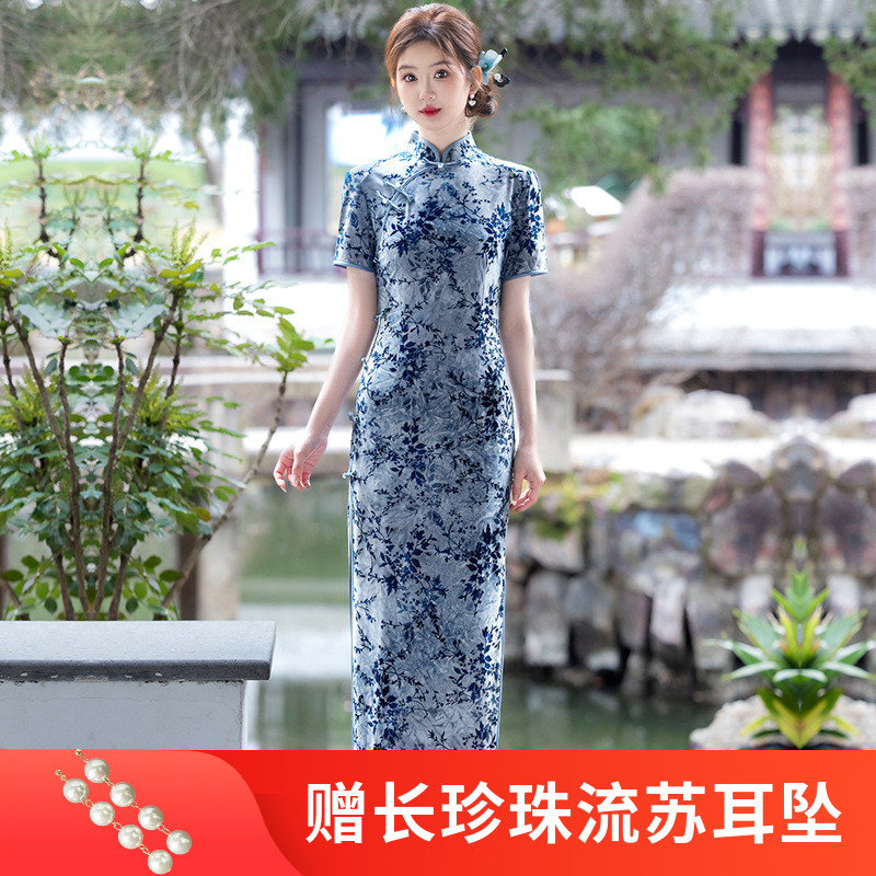 2025春夏新款中国风扎染长款复古