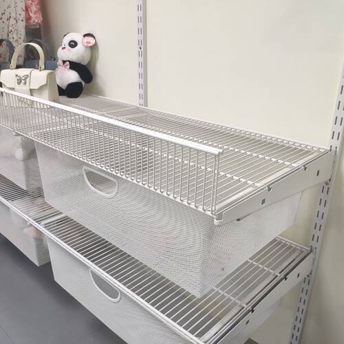 上墙金属衣柜架子家用卧室壁挂立柱衣帽间全挂可调节框架组装配件