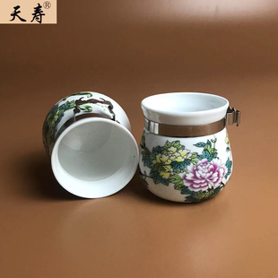 天寿不锈钢鸟笼原装 配件陶瓷杯子八哥鹩哥画眉鹦鹉鸟食不锈钢杯子