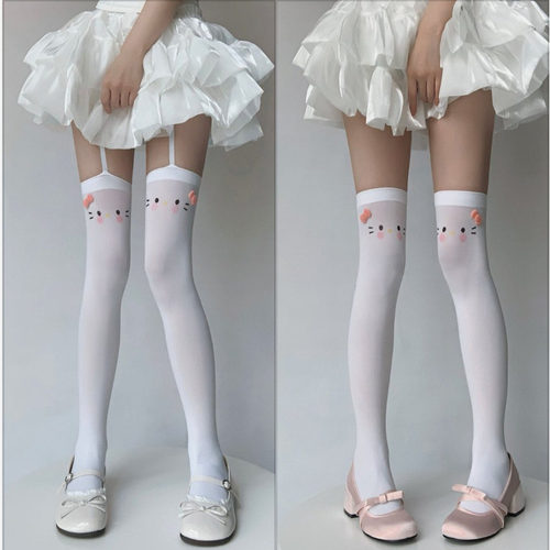 Lolita卡通长筒袜吊带袜