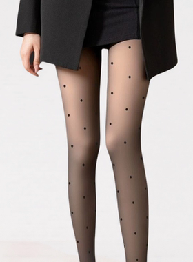 韩版名媛黑丝蝴蝶爱心圆点连裤袜性感薄款白色jk丝袜御姐甜美自拍