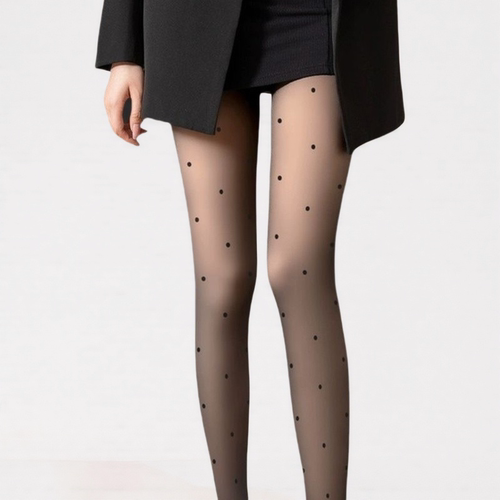 韩版名媛黑丝蝴蝶爱心圆点连裤袜性感薄款白色jk丝袜御姐甜美自拍