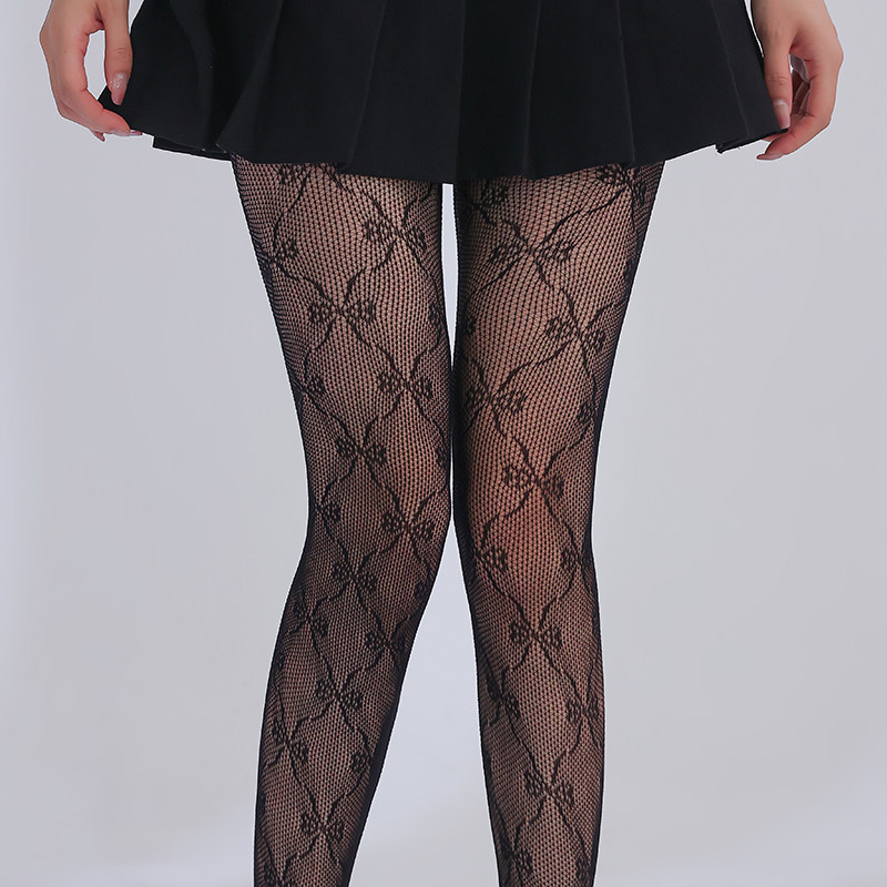 日系蝴蝶结网袜女薄款性感黑丝渔网袜假透肉连裤袜子纯欲风打底袜,女士内衣/男士内衣/家居服,连裤袜/打底袜,淘宝优惠券,粉丝福利购,淘宝优惠卷