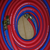 达立斯氧气乙炔管8mm高压双色连体管氧气乙炔管 并联双管三胶两线