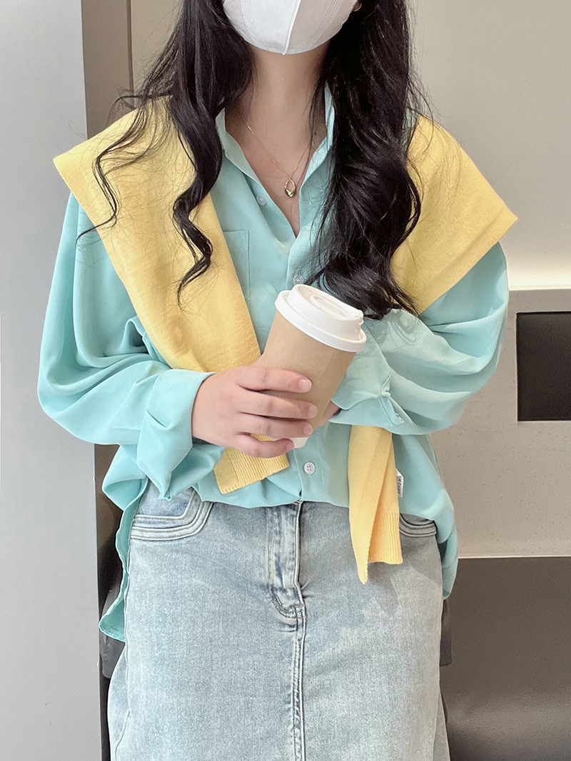 春秋奶黄针织披肩女2025网红夏空调保暖ins围巾斗篷衬衫坎肩上衣