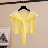 防晒冰丝小披肩女上衣外搭针织搭肩 配裙子薄款 2025新款 网红春秋季