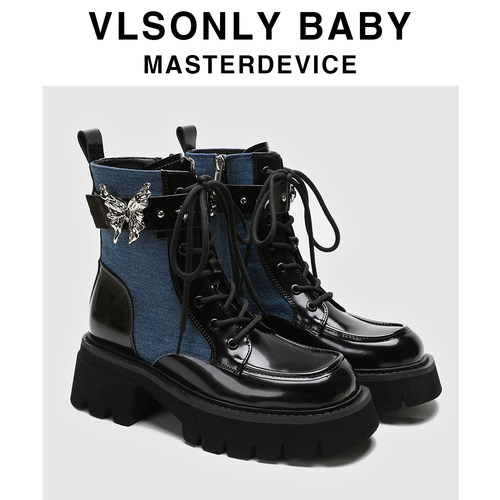 2025秋季新款液态蝴蝶马丁靴短靴