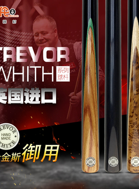 Tw球杆英国trevor white斯诺克黑八小头杆手工杆通杆中式十六彩