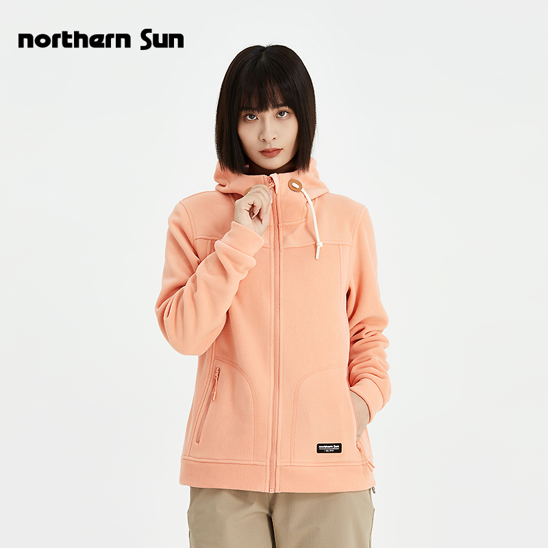 诺思山女士双层保暖抓绒开衫