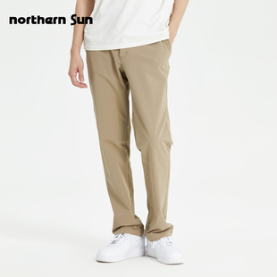 春秋弹力运动裤 子2825 薄绒速干直筒长裤 诺思山户外休闲男款