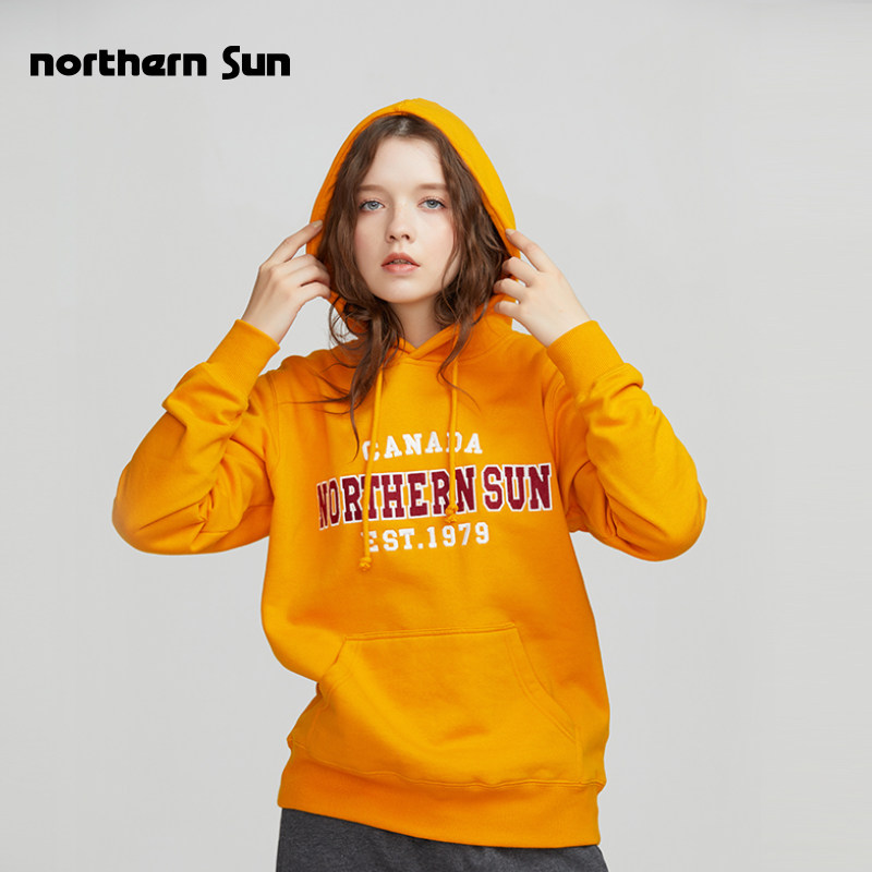 【粉丝群专享】诺思山休闲男女秋冬抓绒连帽套头卫衣运动服9372