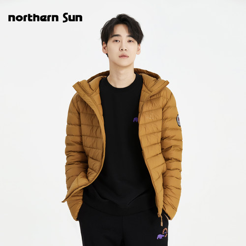 诺思山男白鸭绒防泼水轻薄羽绒服