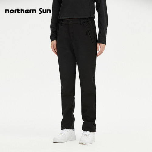 诺思山加绒加厚保暖软壳弹力长裤