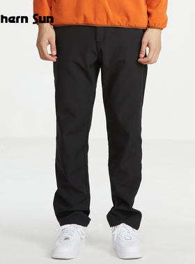 诺思山户外秋冬厚加绒软壳裤男式抓绒弹力保暖登山长裤7727/9785