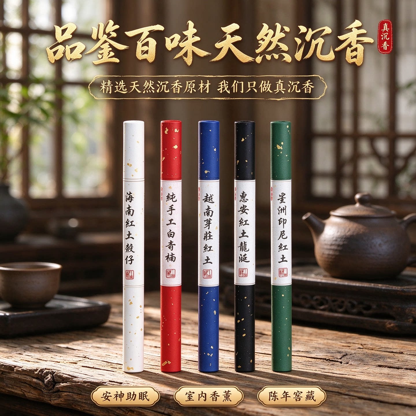 好味道回购100%惠安富森红土沉香线香芽庄白奇楠海南星洲卧香助眠