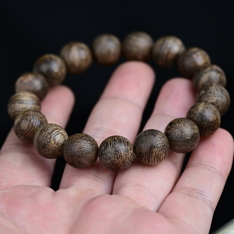 特价 天然达拉干沉香手串12mm佛珠念珠17颗甜香蜜香乳香男女手链