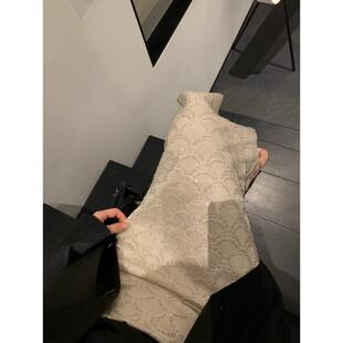 人鱼姬 春夏韩版气质简约珠片波光粼粼半身裙高级感重工百搭裙子