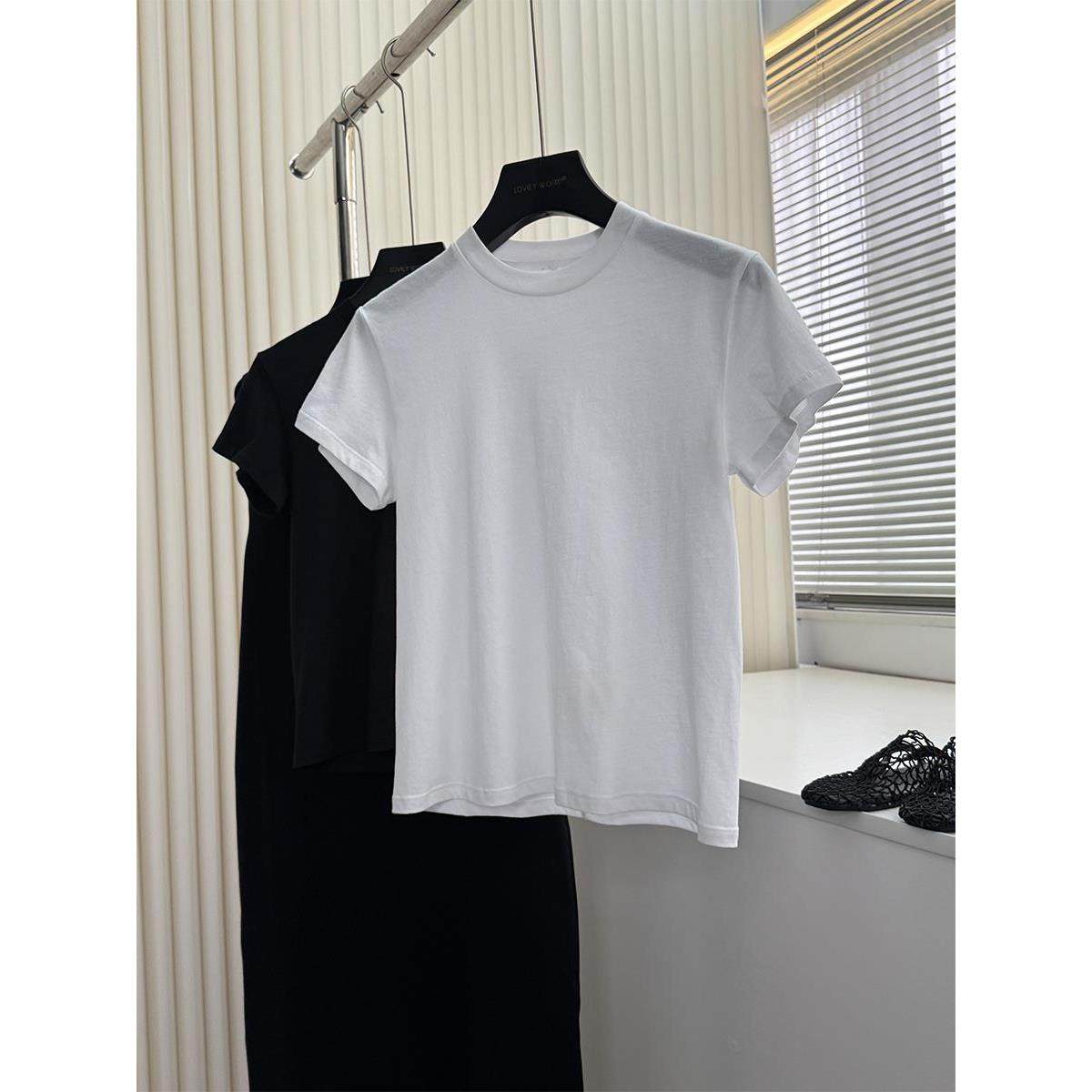 怒推 夏季好穿好搭小短款 显身材比例 实用经典 棉舒适短袖T恤女