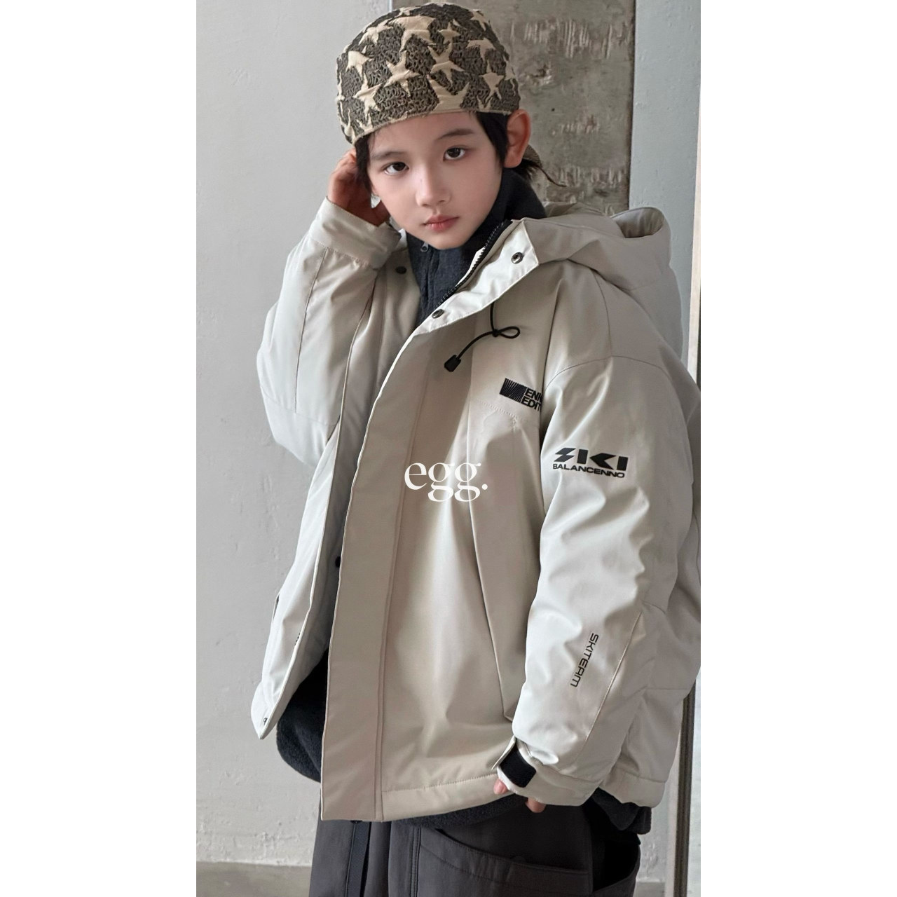 波拉韩国童装2025冬女童休闲保暖连帽外套男童潮牌字母工装风羽绒,童装/婴儿装/亲子装,羽绒服,淘宝优惠券,粉丝福利购,淘宝优惠卷