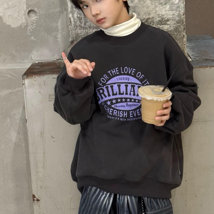 波拉韩国童装2025冬男童休闲圆领绒衫洋气女童潮牌字母慵懒风卫衣,童装/婴儿装/亲子装,卫衣/绒衫,淘宝优惠券,粉丝福利购,淘宝优惠卷