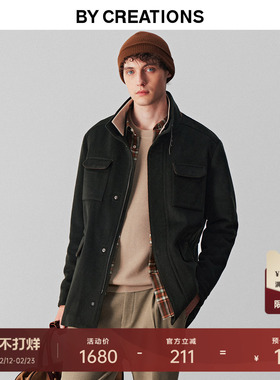 【M65猎装】柏品绵羊毛可拆卸立领棉服男2025冬新款防风夹棉外套