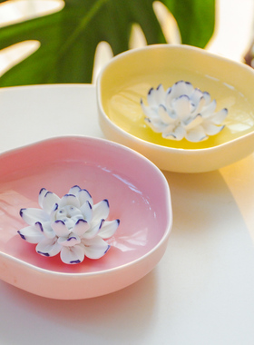 陶瓷黄色摆件工艺品家居装饰