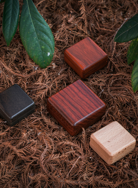 迷你精致木盒手工艺品原木戒指盒耳钉盒小饰品盒榉木檀木小礼物盒