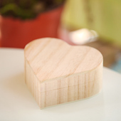 简约实木原木色木盒子木制爱心形收纳盒木质家居饰品创意首饰品盒