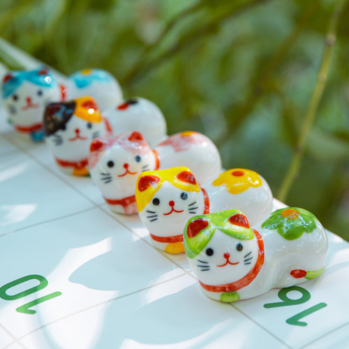 陶瓷可爱招财猫桌面摆件