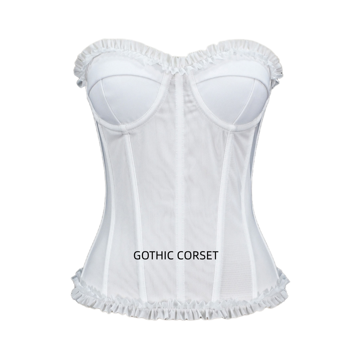 无肩带抹胸束腰钢圈托胸紧身衣 ins性感辣妹束身衣外穿夏季corset