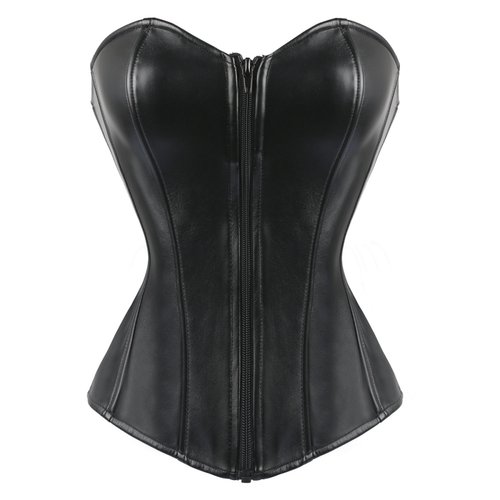 塑身衣PU皮朋克女束腰舞台装穿搭