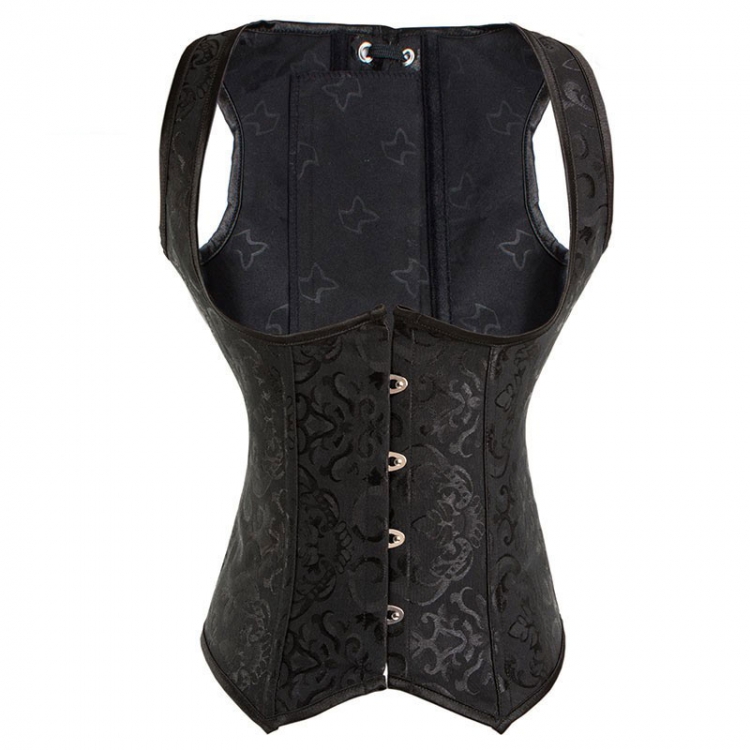 塑身衣胸下托乳收腹背带提花束腰