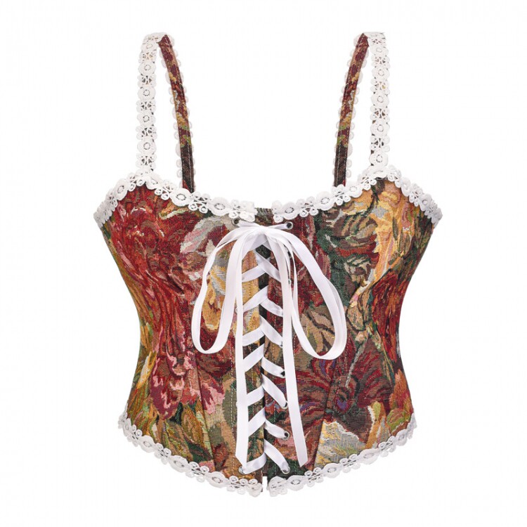 裹胸肩带马甲塑身衣复古corset