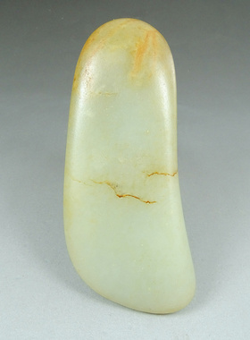 新疆和田玉籽料原石160克玉石 和田玉龙喀什河 秋梨皮青白玉把件F