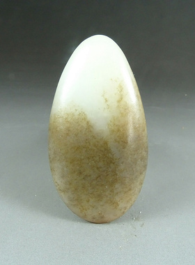 和田玉籽料原石47.2克玉石天然随型原籽原料鹿皮羊脂白玉把件R