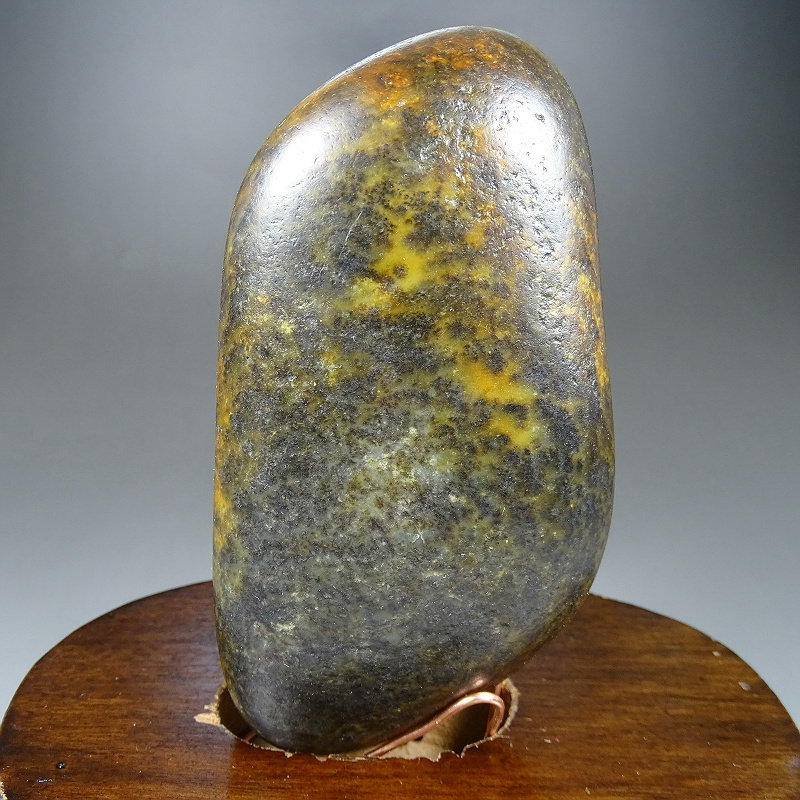 新疆和田玉籽料原石844克玉石天然随型原籽黄沁红沁虎皮白玉摆件C