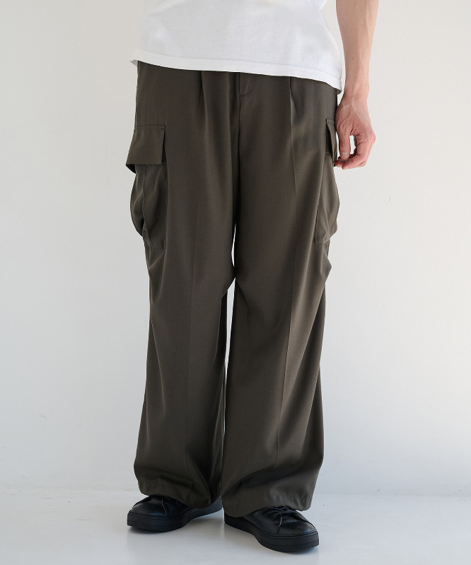 国内现货STUDIOUS25春夏羊毛高级感工装裤拍下不退