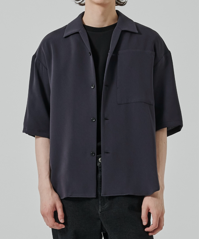 国内现货STUDIOUS 25春夏 口袋设计短袖衬衫