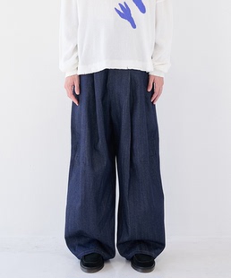 【拍下不退】国内现货SHINYAKOZUKA25秋冬限定款牛仔阔腿裤