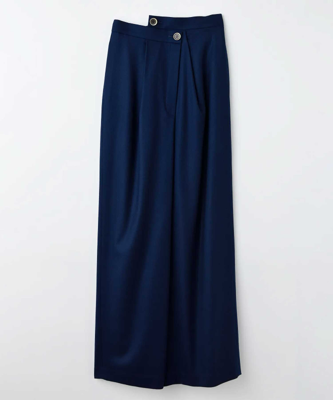 【拍下不退】国内现货ENFOLD25秋冬羊毛混纺宽松直筒裤