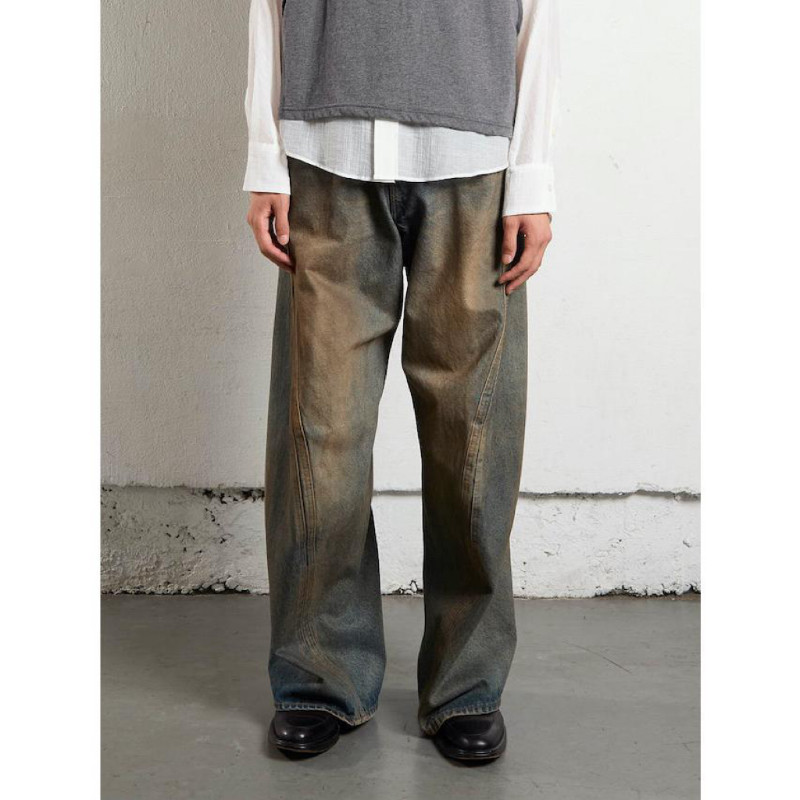 【拍下不退】国内现货NVRFRGT25秋冬3D立体剪裁男款牛仔裤