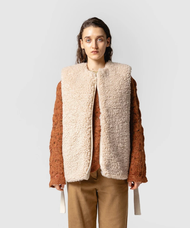 【拍下不退】国内现货mullerofyoshiokubo25秋冬拉链毛绒可拆马甲