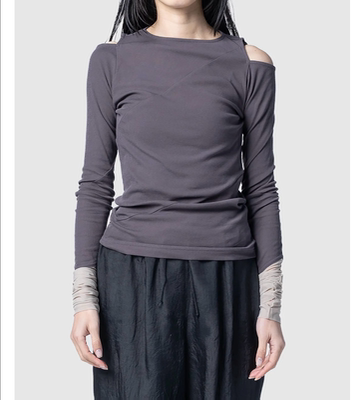 【拍下不退】国内现货muller of yoshiokubo26春夏露肩长袖针织衫