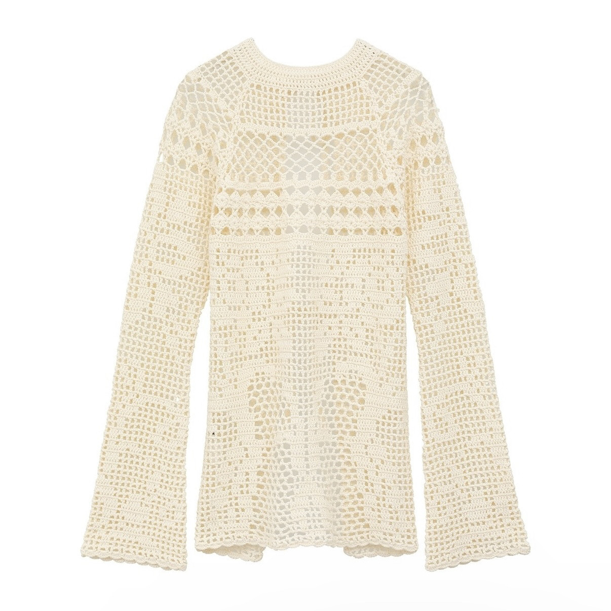 国内现货CLANE25春夏蝴蝶结镂空设计针织衫拍下不退