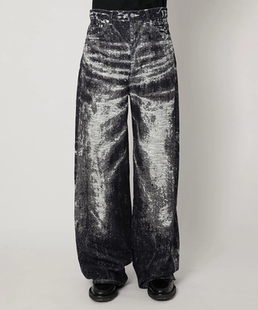 国内现货TAAKK26春夏立体剪裁阔腿休闲宽松牛仔裤 拍下不退