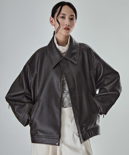 国内现货STUDIOUS26春夏翻领皮衣外套 拍下不退