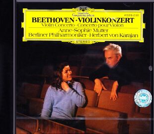 穆特 卡拉扬 德版 原装 小提琴协奏曲 进口 贝多芬 柏林爱乐