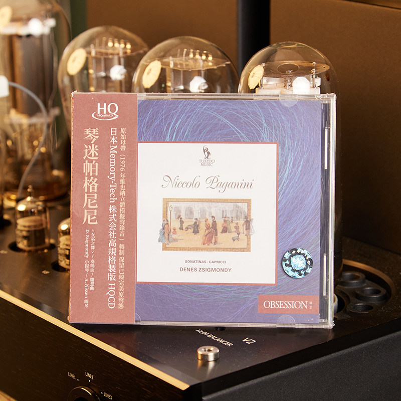 原装进口 琴迷帕格尼尼 小提琴与钢琴奏鸣曲随想曲hqcd 古典发烧