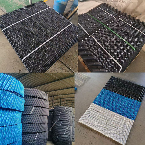 冷却塔填料方形圆形耐高温pvc淋水填料s波蜂窝凉水塔降温散热填料