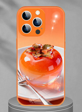 适用iphone17Promax手机壳苹果16Plus保护套15P水晶柿子14独特13橙色12柿柿如意11好柿发生吉祥17Air一加ACE6